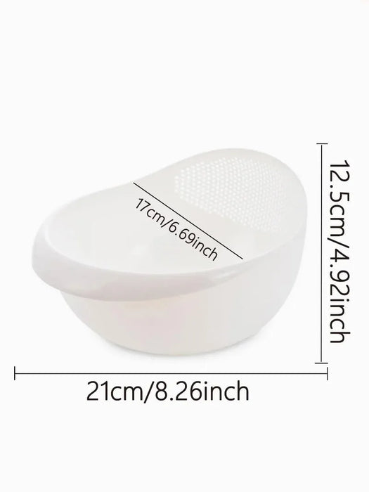 1PC- Silicone Colander Rice Bowl