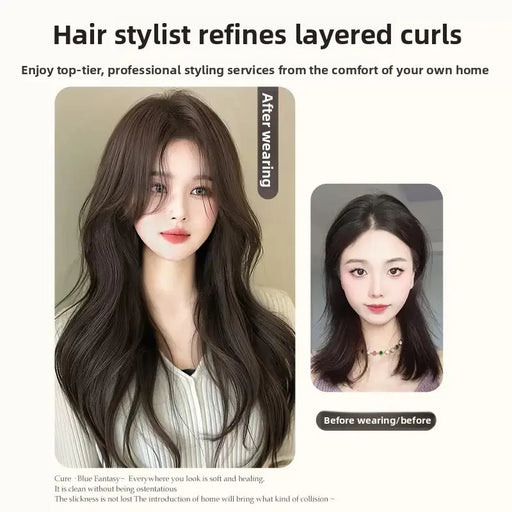 Synthetic Women Long Curly Invisible