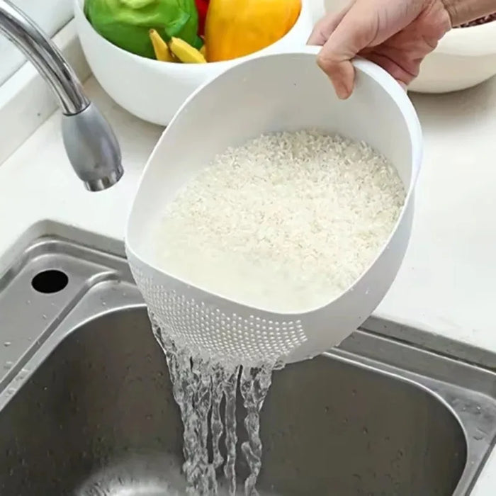 1PC- Silicone Colander Rice Bowl