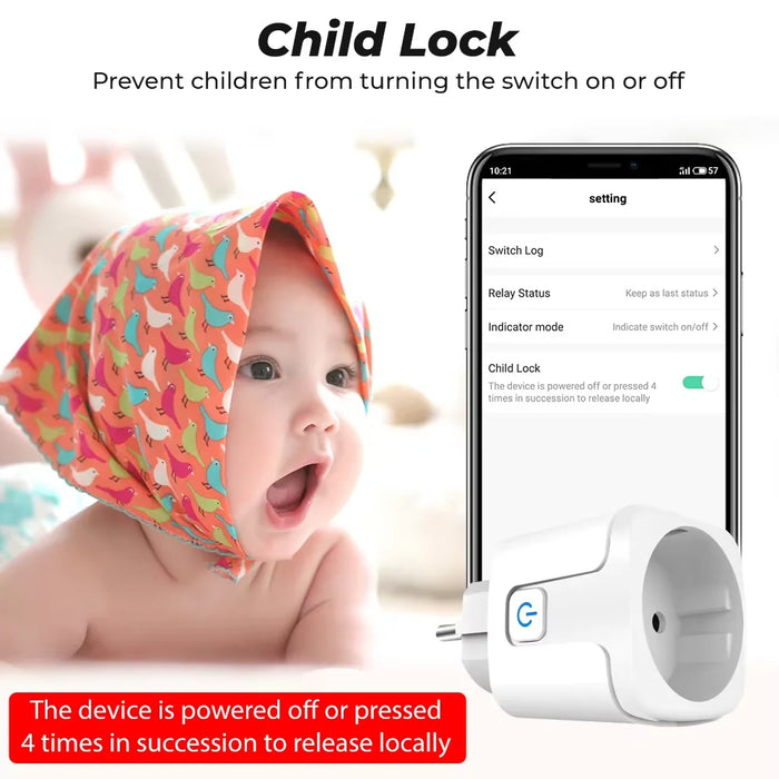 Smart Socket Tuya EU Plug Zigbee