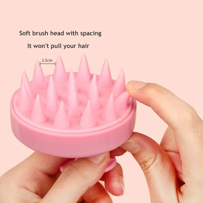 Silicone Head Scalp Massage Comb Hair Washing Brush Soft Scalp