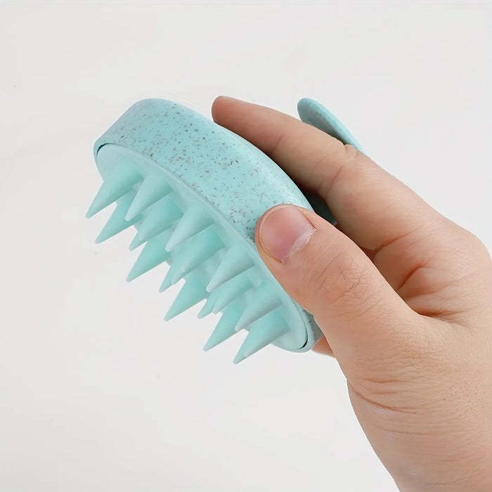 Silicone Head Scalp Massage Comb Hair Washing Brush Soft Scalp