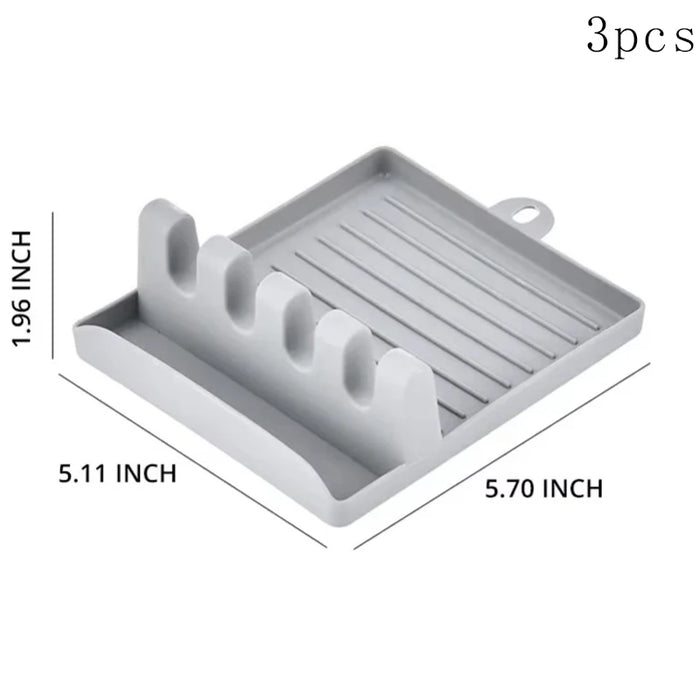 1PC Multi-Functional Kitchen Utensil Holder Pot Lid Rack Spoon Shelf Chopsticks Holder Countertop Spatula Organizer Soup Spoon P