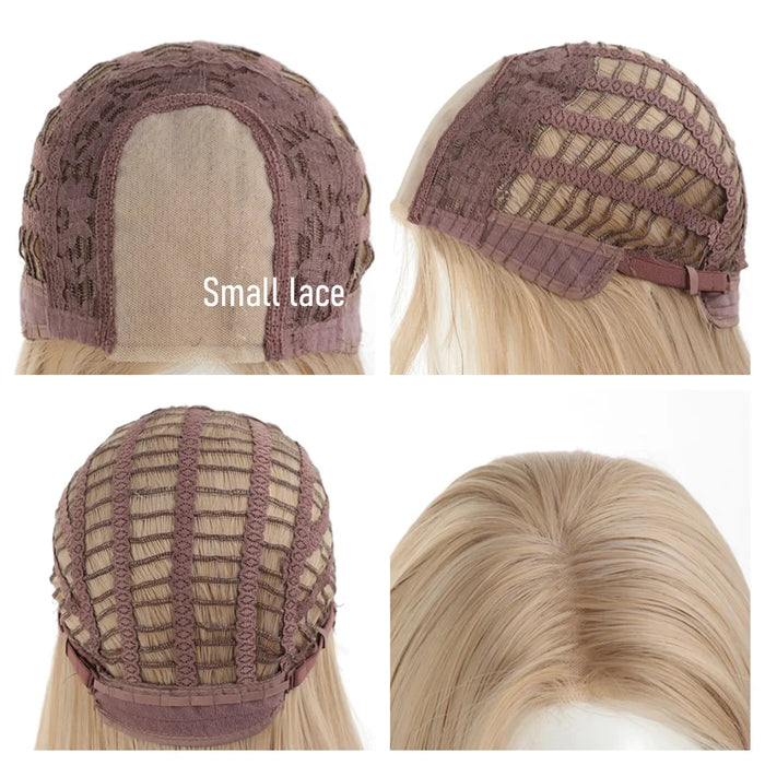 Synthetic wig linen long straight hair