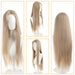 Synthetic wig linen long straight hair