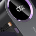 Electric lint remover USB rechargeable with digital display showing battery percentage.