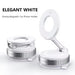 Strong Magnetic Phone Holder in elegant white with foldable design and 360° adjustable features.