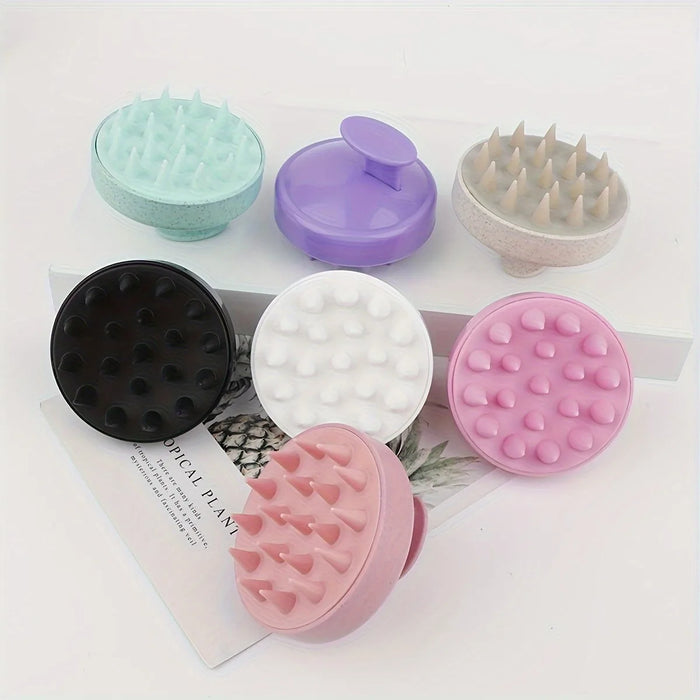 Silicone Head Scalp Massage Comb Hair Washing Brush Soft Scalp