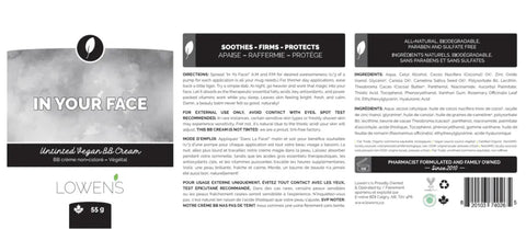 In Yo Face! Natural, Vegan BB Cream