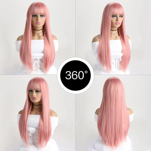Best-selling 26-inch synthetic wig for long straight hair
