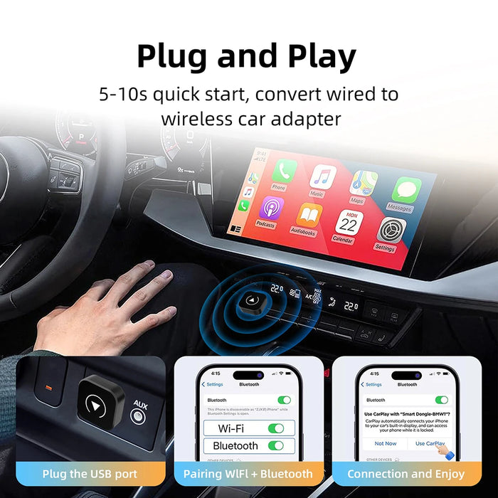 2in1 Wireless CarPlay Dongle Wireless