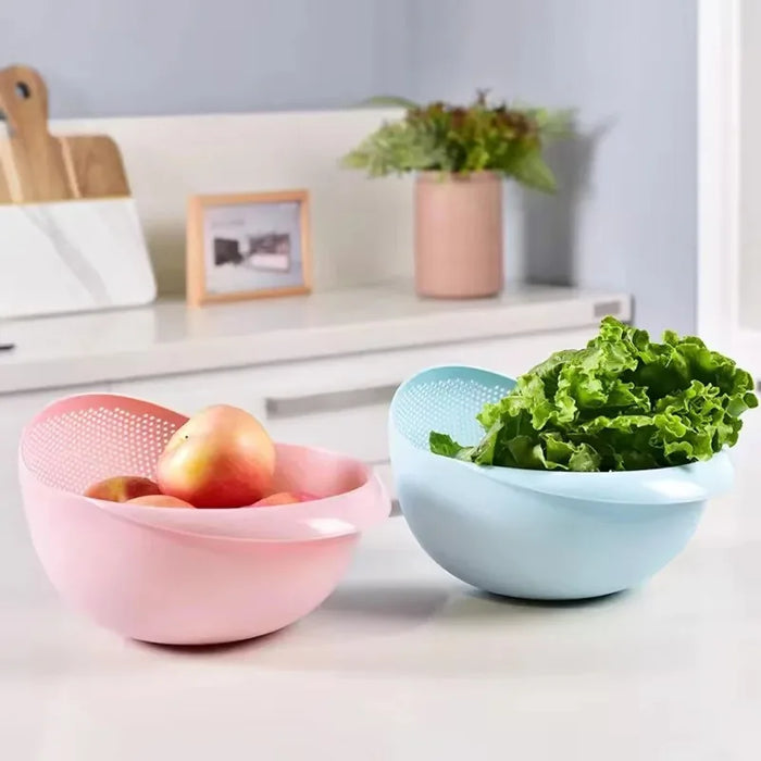 1PC- Silicone Colander Rice Bowl