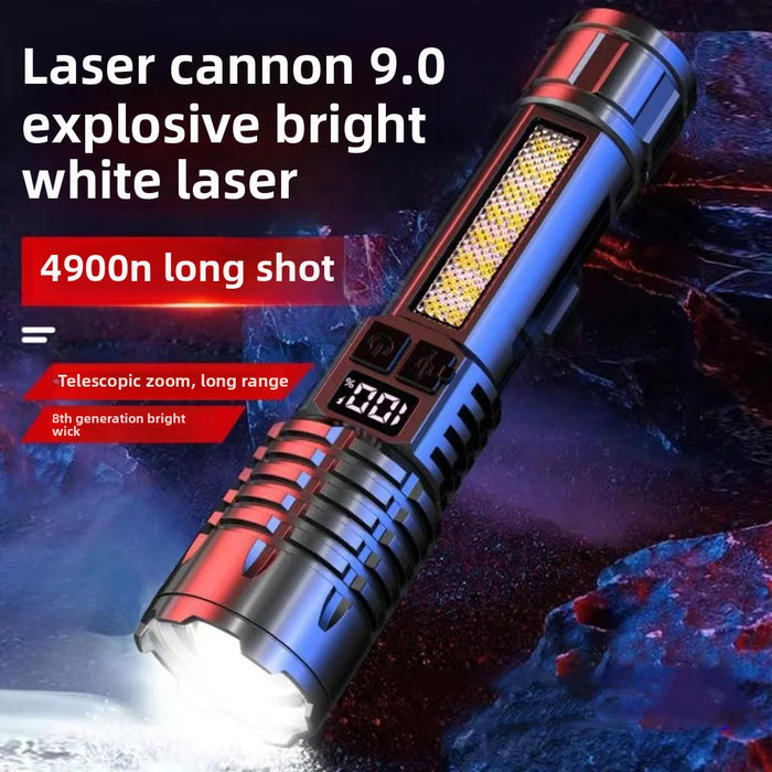 High Power LED Flashlight Portable Zoom Torch Type-C Rechargeable