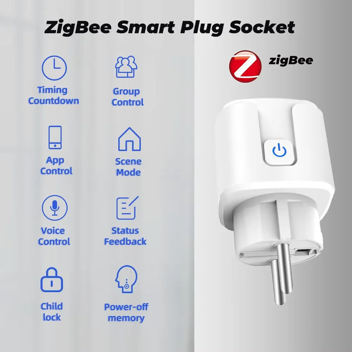 Smart Socket Tuya EU Plug Zigbee