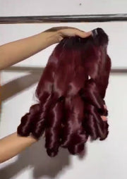 Highlights wine/black hair extension bundle (100g/bundle)