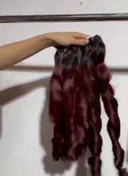 Highlights wine/black hair extension bundle (100g/bundle)