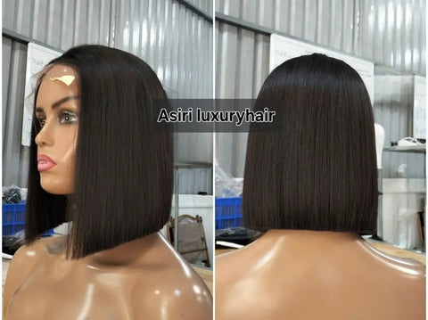 Raw Donor Bob Wig Natural Black, Premium Quality & Sleek Style